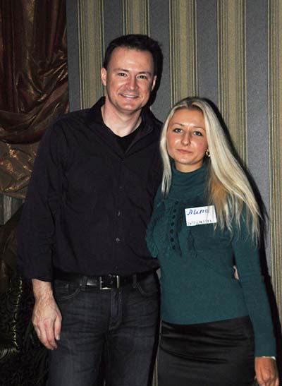 A beautiful woman in Ukraine with our client during our romance tour